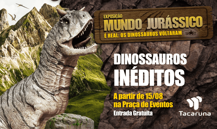 Exposição Mundo Jurássico: eles estão de volta! 